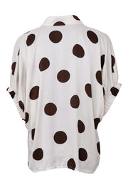 Mabel Shirt Blouse | Off White Dot | Bluse fra Black Colour