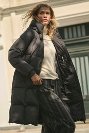 Nova Square Daunenmantel | Dunkelgrau | Jacke von Mos Mosh
