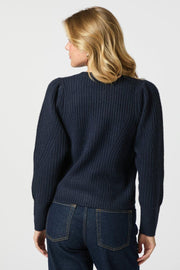 Puli Knit Cardigan | Navy | Strik fra Neo Noir
