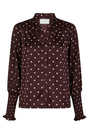 Camisa Dot Blouse | Burgundy | Bluse fra Neo Noir