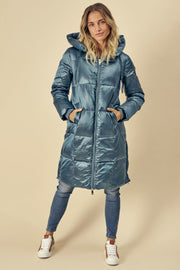 Nova Metallic Down Jacket  | Bluesteel | Jakke fra Mos Mosh