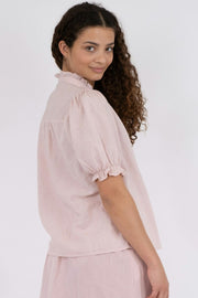 Odesa Linen Blouse | Rose Smoke | Bluse fra Neo Noir