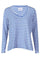 Ulla Ls Vneck Stripe Tshirt | Cobolt White Stripe | Bluse fra Liberté