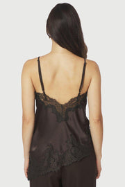 Viole Lace Top | Dark Brown | Bluse fra Neo Noir