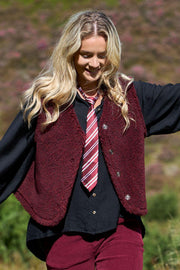Teddy Vest | Plum | Vest fra Black Colour