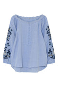 Annebell blouse | Vista Blue | Skjorte fra Gustav – nedsat