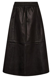 Deena Leather Skirt | Black | Nederdel fra Mos Mosh