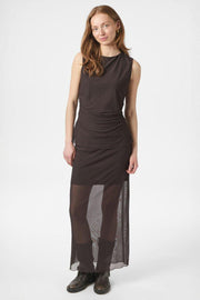 Liblana Mesh Top | Dark Brown | Bluse fra Neo Noir