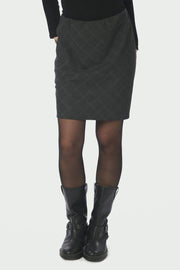 Lunna Check Short Skirt | Antracit | Nederdel fra Neo Noir