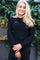 Fro Bow Pullover | Black Silver Bow | Bluse fra Liberté