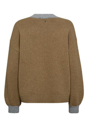 Beth Ottili V-neck Knit | Grey Melange | Strik fra Mos Mosh