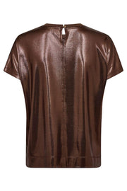 Nivola O-neck Metallic Tee | Bracken | T-shirt fra Mos Mosh
