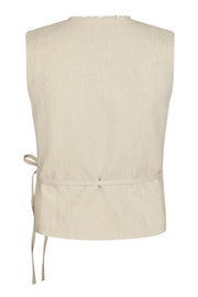 Filora Ramie Wrap Waistcoat | Natural | Vest fra Neo Noir