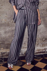 Sue Stripe Logo Pant 31401 | Black | Bukser fra Co'couture