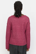SRAllison V-Neck Knit | Rose Wine Melange | Strik fra Soft Rebels – nedsat
