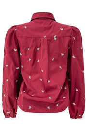 Flora Ls Blouse | Bordeaux Flower | Bluse fra Liberté