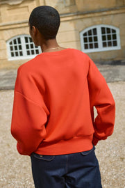 Celli O-LS Sweatshirt   | Chinese Red | Sweats fra Mos Mosh