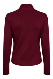 Ea Ls Wrap Blouse | Bordeaux | Bluse fra Liberté