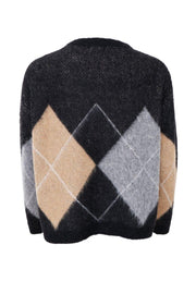 Beth Argyle Knit Jumper | Black | Strik fra Black Colour