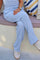 Natalia Straight Pants | Light Blue White Stripe | Bukser fra Liberté