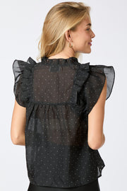 Jayla Bedazzled Top | Black | Top fra Neo Noir