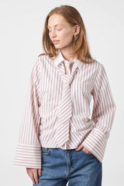 Francesca Stripe Shirt | Rose | Bluse fra Neo Noir