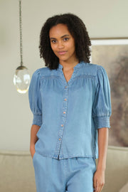 Lissa Blouse 2757 | Blue | Bluse fra Prepair