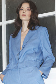 Tobber Denim Blazer 30319 | Blue | Blazer fra Co'couture
