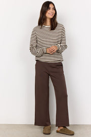 Tini Stripe Sweat | Brun | Bluse fra Statebird