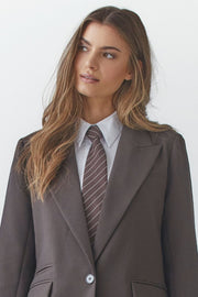 Nemo Stripe Tie 39064 | Dark Brown | Slips fra Co'couture