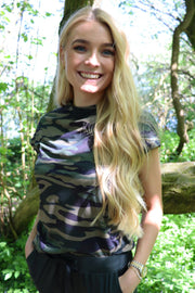 Alma Top | Dusty Camo | Bluse fra Liberté