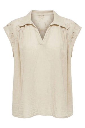 Broderie Anglaise Top | Vanilla | Skjorte fra Atelier C