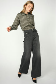 Colette Grendel Jeans Long | Grey Wash | Jeans fra Mos Mosh