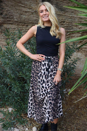 Alma Loose Skirt | Big Lux Leo Fossil | Nederdel fra Liberté
