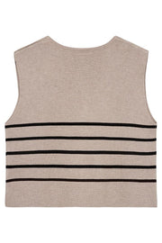 Ani Waistcoat 205686 | Simply Taupe Mel. W. Black | Jakke fra Freequent