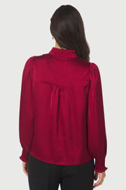 Zamola Blouse | Dark Red | Bluse fra Neo Noir