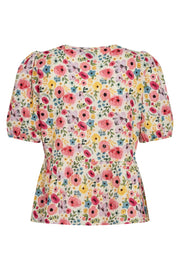 Ester Ss Blouse | Multicolor Flower | Bluse fra Liberté