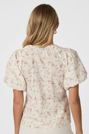 Irina Print Blouse | Dusty Rose | Bluse fra Neo Noir
