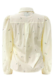 Flora Ls Blouse | Ivory Rose Flower | Skjorte fra Liberté