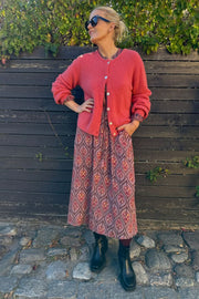 Bella Knit Cardigan | Berry | Strik fra Black Colour
