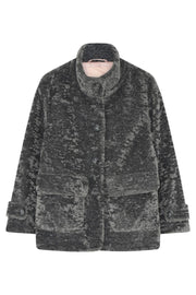 Maddy Fake Fur Coat | Grey | Jakke fra Gustav