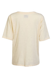Ulla Ss Vneck Tshirt | Ivory | T-Shirt fra Liberté