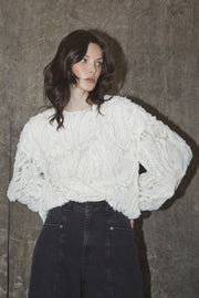 Shania Fluffy Blouse 35889 | Off white | Bluse fra Co'couture