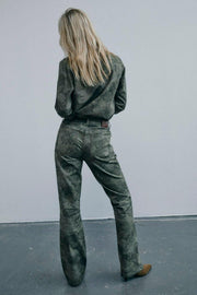 Christy Print Shirt | Olive Night | Skjorte fra Mos Mosh