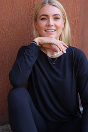 Alma Legging | Black Black Simili | Legging fra Liberté