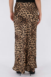 Lola Leo Long Skirt | Leopard | Nederdel fra Neo Noir