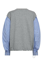 Sabina Mix Shirt Sweat 47010 | Light Grey | Sweatshirt fra Co'couture