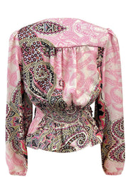Tiki Ls Twist Blouse | Pink Scarf | Bluse fra Liberté