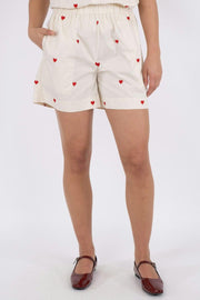 Sakuri Hearts Shorts | Creme | Shorts fra Neo Noir