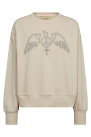 Jaylin O-LS Sweatshirt | Summer Sand | Sweats fra Mos Mosh